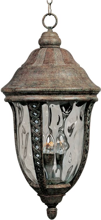 Foto para 60W Whittier Cast 3-Light Outdoor Hanging Lantern ET Water Glass Glass CA Incandescent 72" Chain