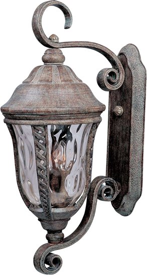 Picture of 60W Whittier Cast 3-Light Outdoor Wall Lantern ET Water Glass Glass CA Incandescent 10"x25.5" 