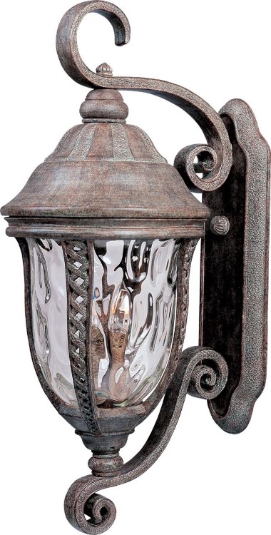 Foto para 60W Whittier Cast 3-Light Outdoor Wall Lantern ET Water Glass Glass CA Incandescent 12"x30.5" 
