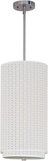 Picture of 75W Elements 1-Light Pendant with Stem SN Vinyl MB Incandescent (OA HT 32"-72")