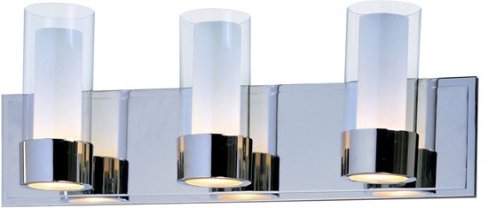Picture of 75W Silo 3-Light Bath Vanity PC Clear/Frosted Glass G9 Frost Xenon