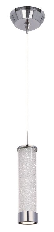 Foto para Chroma 1-Light LED RapidJack Pendant and Canopy PC Clear Iridescent 