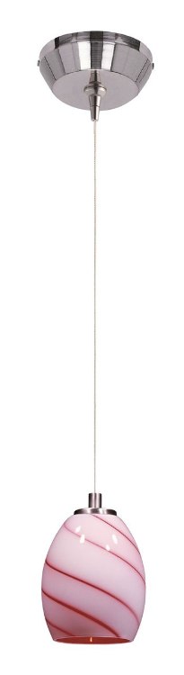 Foto para Swirl 1-Light RapidJack Pendant and Canopy SN Cherry Swirl 