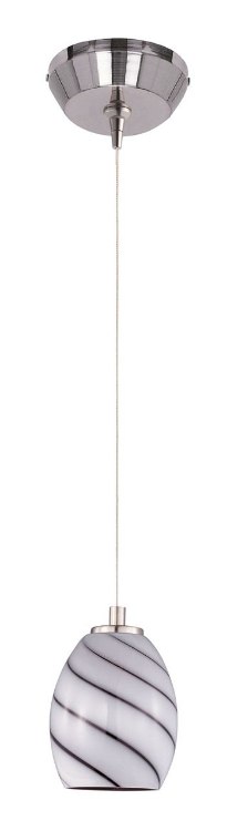 Foto para Swirl 1-Light RapidJack Pendant and Canopy SN Grape Swirl 