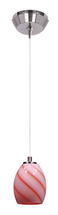 Foto para Swirl 1-Light RapidJack Pendant and Canopy SN Tangerine Swirl 