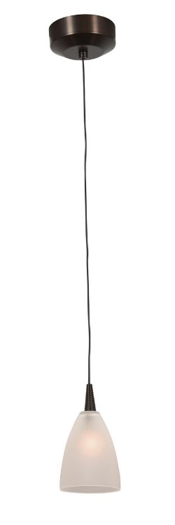 Foto para 5w Tungsten Module Dry Location Bronze Cobalt LED Pendant with Mania Glass 5"Ø4"