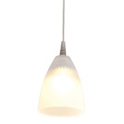 Picture of 5w Tungsten Module Dry Location Brushed Steel Frosted LED Pendant with Mania Glass 5"Ø4"