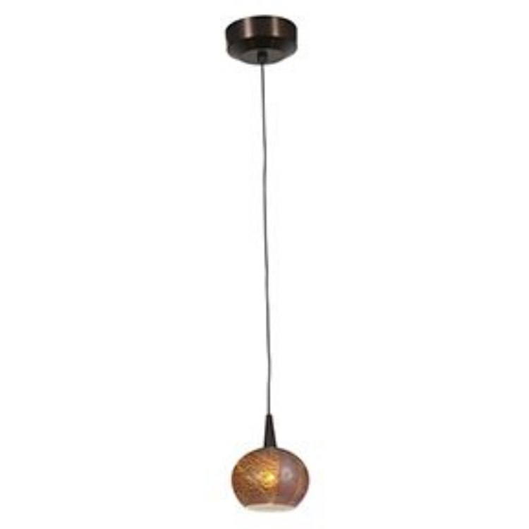 Foto para 5w Tungsten Module Dry Location Bronze Red Ribbed Opaline LED Pendant with Safari Opaline Glass