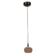 Foto para 5w Tungsten Module Dry Location Bronze Red Ribbed Opaline LED Pendant with Safari Opaline Glass