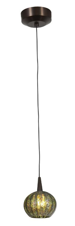 Foto para 5w Tungsten Module Dry Location Bronze Red Ribbed Opaline LED Pendant with Safari Opaline Glass