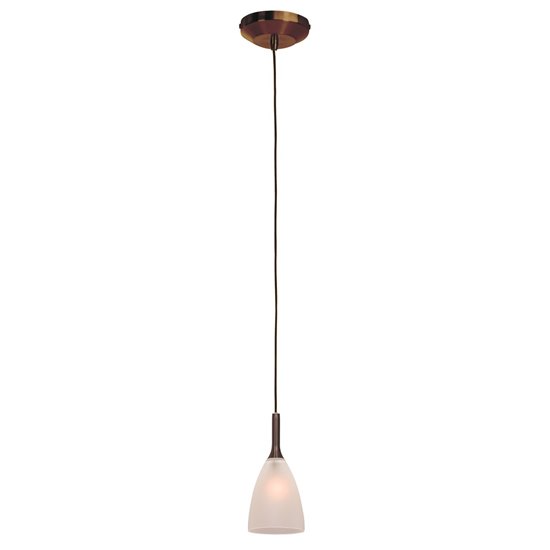Foto para 40w Delta G9 G9 Halogen Dry Location Bronze Frosted Line Voltage Pendant with Mania Glass