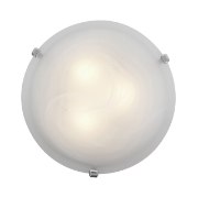 Picture of 26w (2 x 13) Mona GU-24 Spiral Fluorescent Damp Location Chrome Alabaster Flush-Mount 4.25"Ø12" (CAN Ø9.75")