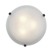 Picture of 26w (2 x 13) Mona GU-24 Spiral Fluorescent Damp Location Rust Alabaster Flush-Mount 4.25"Ø12" (CAN Ø9.75")