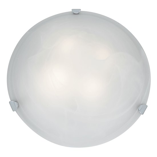 Picture of 39w (3 x 13) Mona GU-24 Spiral Fluorescent Damp Location Chrome WH Flush-Mount (CAN Ø17.5")