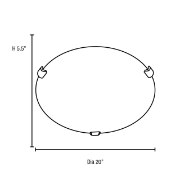 Picture of 39w (3 x 13) Mona GU-24 Spiral Fluorescent Damp Location White WH Flush-Mount (CAN Ø17.5")