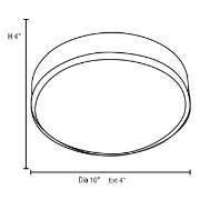 Picture of 26w Aero GU-24 Spiral Fluorescent Damp Location Chrome Opal Flush-Mount (CAN 1"Ø7.2")