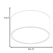 Picture of 39w (3 x 13) TomTom GU-24 Spiral Fluorescent Damp Location Satin Frosted Flush-Mount