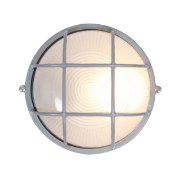 Picture of 60w Nauticus E-26 A-19 Incandescent Satin Frosted Wet Location Bulkhead Ø7" (CAN 1"Ø7")