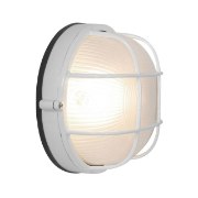 Foto para 60w Nauticus E-26 A-19 Incandescent White Frosted Wet Location Bulkhead Ø7" (CAN 1"Ø7")