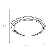 Picture of 26w (2 x 13) Aztec GU-24 Spiral Fluorescent Damp Location Brushed Steel White Flush-mount