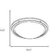 Picture of 39w (3 x 13) Aztec GU-24 Spiral Fluorescent Damp Location Brushed Steel White Flush-mount