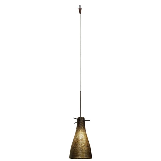 Foto para 35w Cavo GY6.35 Bi-Pin Halogen Dry Location Bronze Gold Italian Wire Glass UJ Mini Pendant excluding Mono-Pod