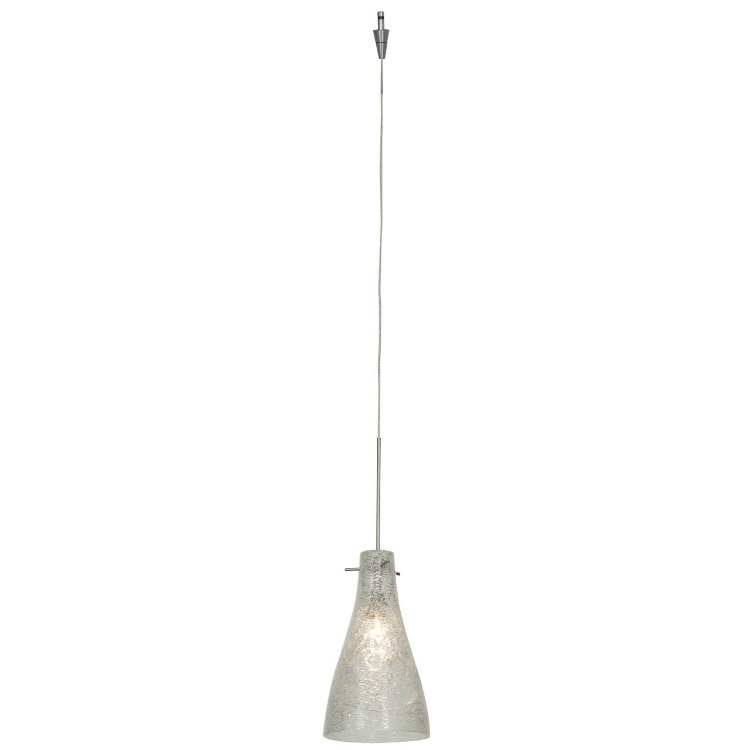 Picture of 35w Cavo GY6.35 Bi-Pin Halogen Dry Location Brushed Steel Crystal Italian Wire Glass UJ Mini Pendant excluding Mono-Pod