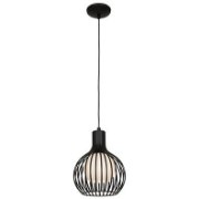 Picture of 60w Chuki E-26 A-19 Incandescent Damp Location Black Metal ribbed Pendant (CAN 1.25"Ø5.25")
