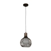 Picture of 60w Chuki E-26 A-19 Incandescent Damp Location Bronze Metal ribbed Pendant (CAN 1.25"Ø5.25")