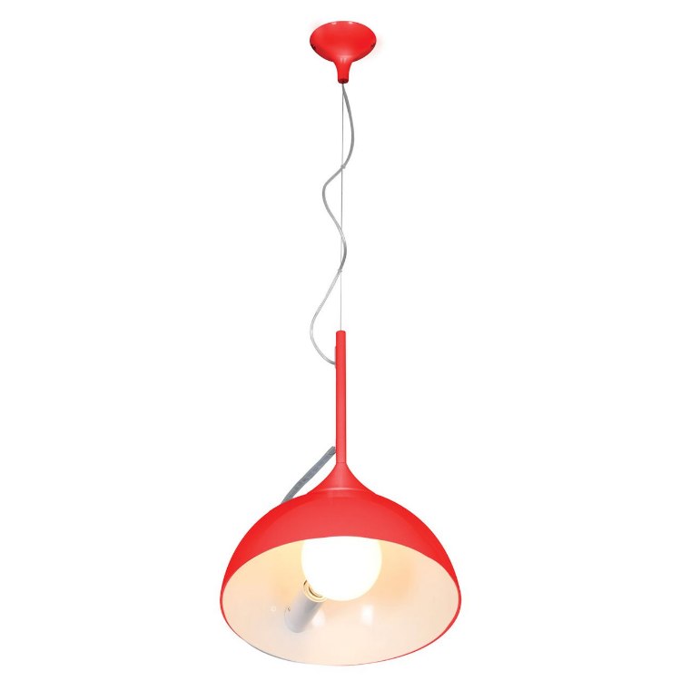 Foto para 60w Magneto E-26 A-19 Incandescent Dry Location Red Adjustable Angle Pendant (CAN 4"Ø4.75")