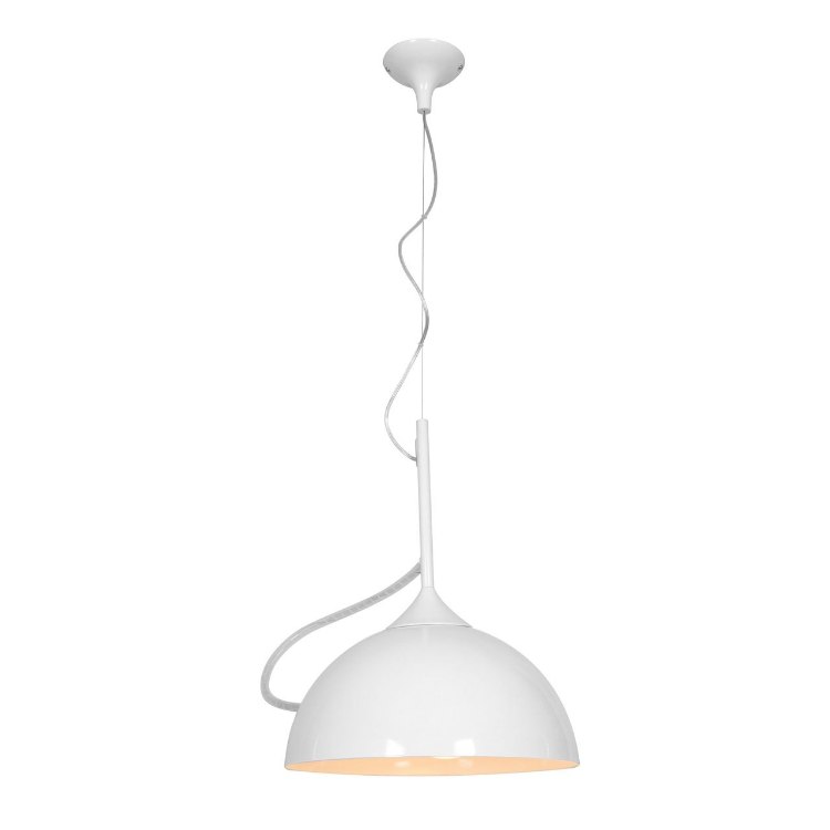 Foto para 60w Magneto E-26 A-19 Incandescent Dry Location White Adjustable Angle Pendant (CAN 4"Ø4.75")