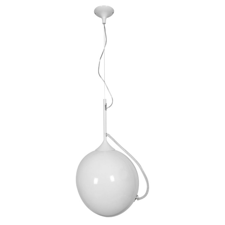Foto para 60w Magneto E-26 A-19 Incandescent Dry Location White Adjustable Angle Pendant (CAN 4"Ø4.75")