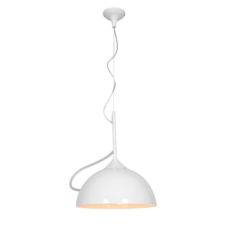 Foto para 60w Magneto E-26 A-19 Incandescent Dry Location White Adjustable Angle Pendant (CAN 4"Ø4.75")