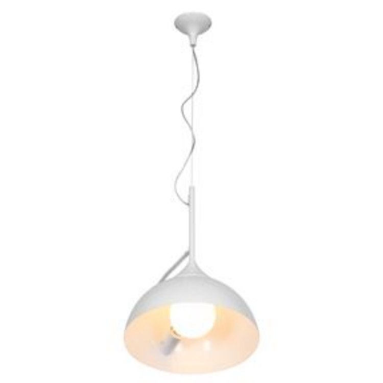 Foto para 60w Magneto E-26 A-19 Incandescent Dry Location White Adjustable Angle Pendant (CAN 4"Ø4.75")