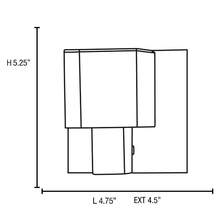 Foto para 60w Astor G9 G9 Halogen Damp Location Brushed Steel FCL Square Crystal Wall/Vanity (CAN 4.75"x4.75"x0.5")