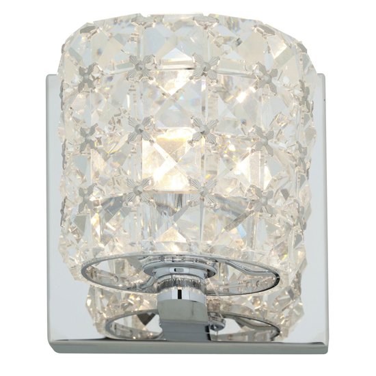 Foto para 60w Prizm G9 G9 Halogen Damp Location Chrome Clear Crystal Vanity (CAN 4.75"x4.75"x0.75")