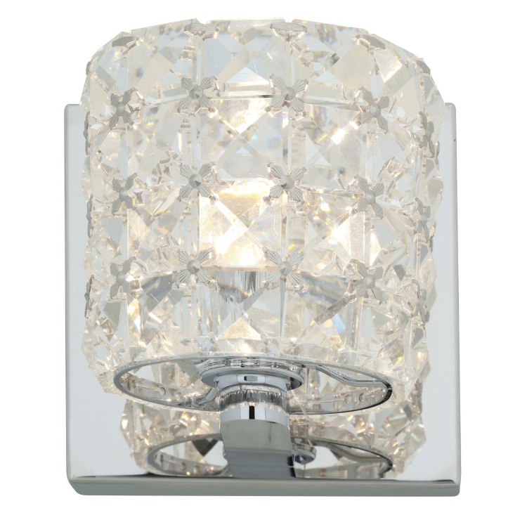 Foto para 60w Prizm G9 G9 Halogen Damp Location Chrome Clear Crystal Vanity (CAN 4.75"x4.75"x0.75")