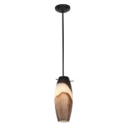 Picture of 100w Cabernet Glass Pendant E-26 A-19 Incandescent Dry Location Oil Rubbed Bronze Brown Slate Glass 12"Ø4.9" (CAN 1.25"Ø5.25")