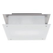 Picture of 36w Vision Module Damp Location Brushed Steel Frosted Dimmable LED Flushmount (CAN 13.5"x13.5"x2")