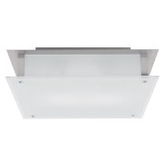 Picture of 36w Vision Module Damp Location Brushed Steel Frosted Dimmable LED Flushmount (CAN 13.5"x13.5"x2")