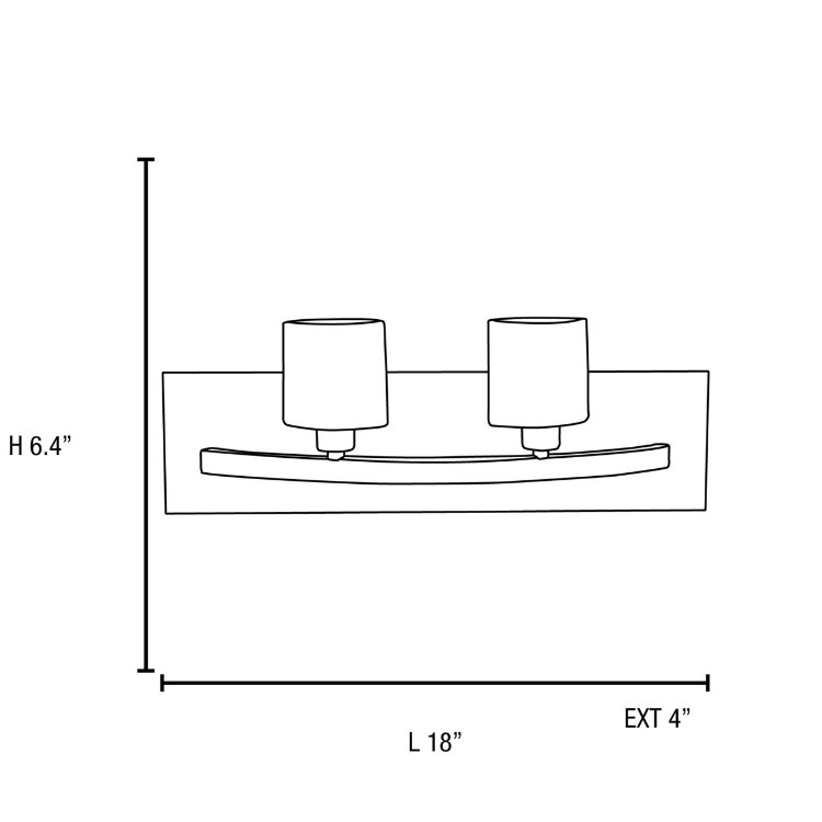Foto para 80w (2 x 40) Cosmos G9 G9 Halogen Damp Location Brushed Steel Opal Wall & Vanity (CAN 17"x4.4"x1")
