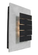 Picture of 30w (3 x 10) Origami G4 Bi-Pin Halogen Damp Location Rust CRM Concrete and Metal wall fixture (CAN 12.6"x8.75"x1")