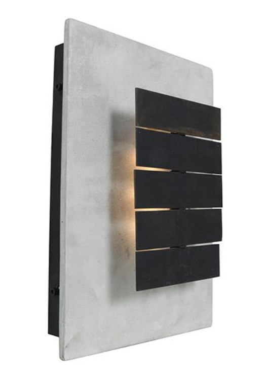 Foto para 30w (3 x 10) Origami G4 Bi-Pin Halogen Damp Location Rust CRM Concrete and Metal wall fixture (CAN 12.6"x8.75"x1")