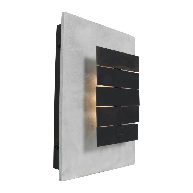Foto para 30w (3 x 10) Origami G4 Bi-Pin Halogen Damp Location Rust CRM Concrete and Metal wall fixture (CAN 12.6"x8.75"x1")