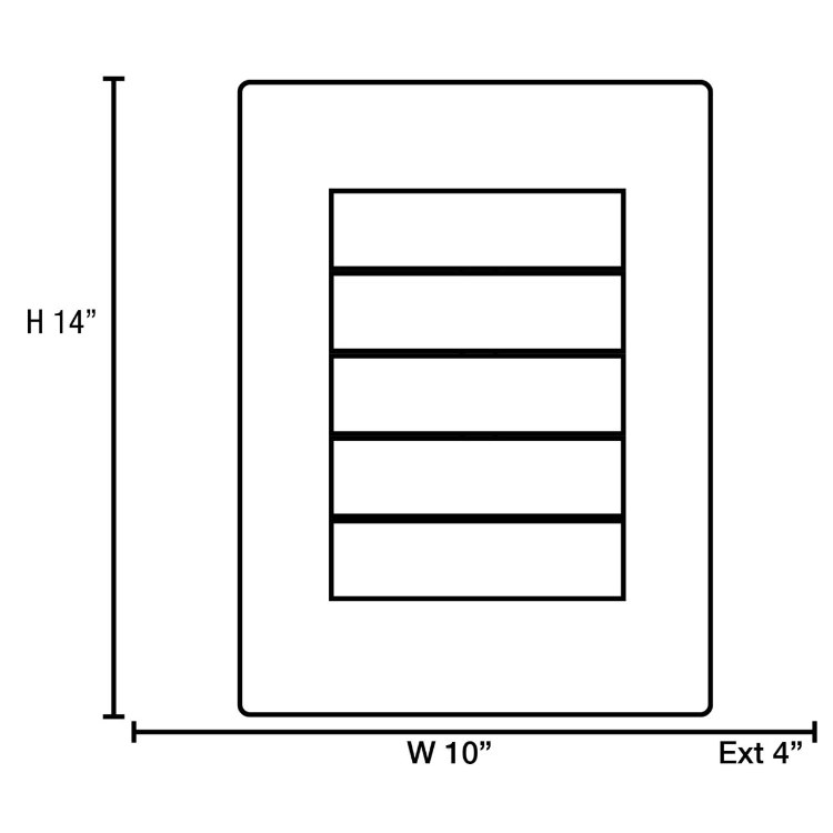 Foto para 30w (3 x 10) Origami G4 Bi-Pin Halogen Damp Location Rust CRM Concrete and Metal wall fixture (CAN 12.6"x8.75"x1")