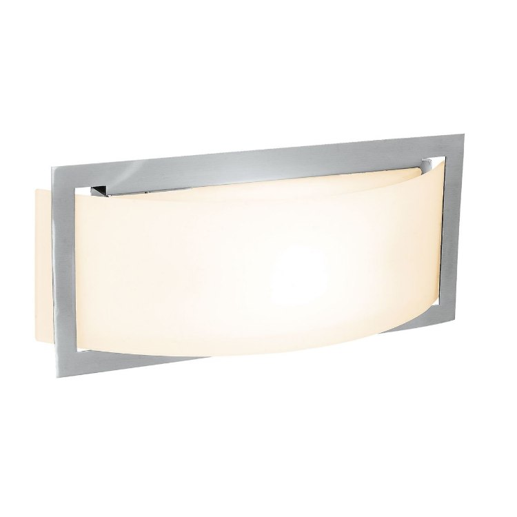 Foto para 10.8w Argon Module Damp Location Brushed Steel Opal LED Wall Fixture (CAN 9.88"x4.25"x1")