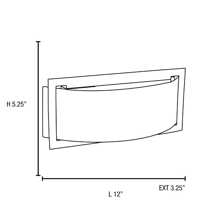 Foto para 10.8w Argon Module Damp Location Brushed Steel Opal LED Wall Fixture (CAN 9.88"x4.25"x1")