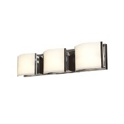 Picture of 300w (3 x 100) Nitro 2 R7s J-78 Halogen Damp Location Brushed Steel Opal 3Lt Vanity (CAN 24"x5.1"x0.9")