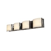 Picture of 400w (4 x 100) Nitro 2 R7s J-78 Halogen Damp Location Brushed Steel Opal 4Lt Vanity (CAN 33.25"x5.1"x0.9")