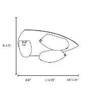 Picture of 300w (3 x 100) Nido R7s J-78 Halogen Dry Location Mat Chrome Frosted Wall or Ceiling Fixture (CAN 0.9"Ø9.9")